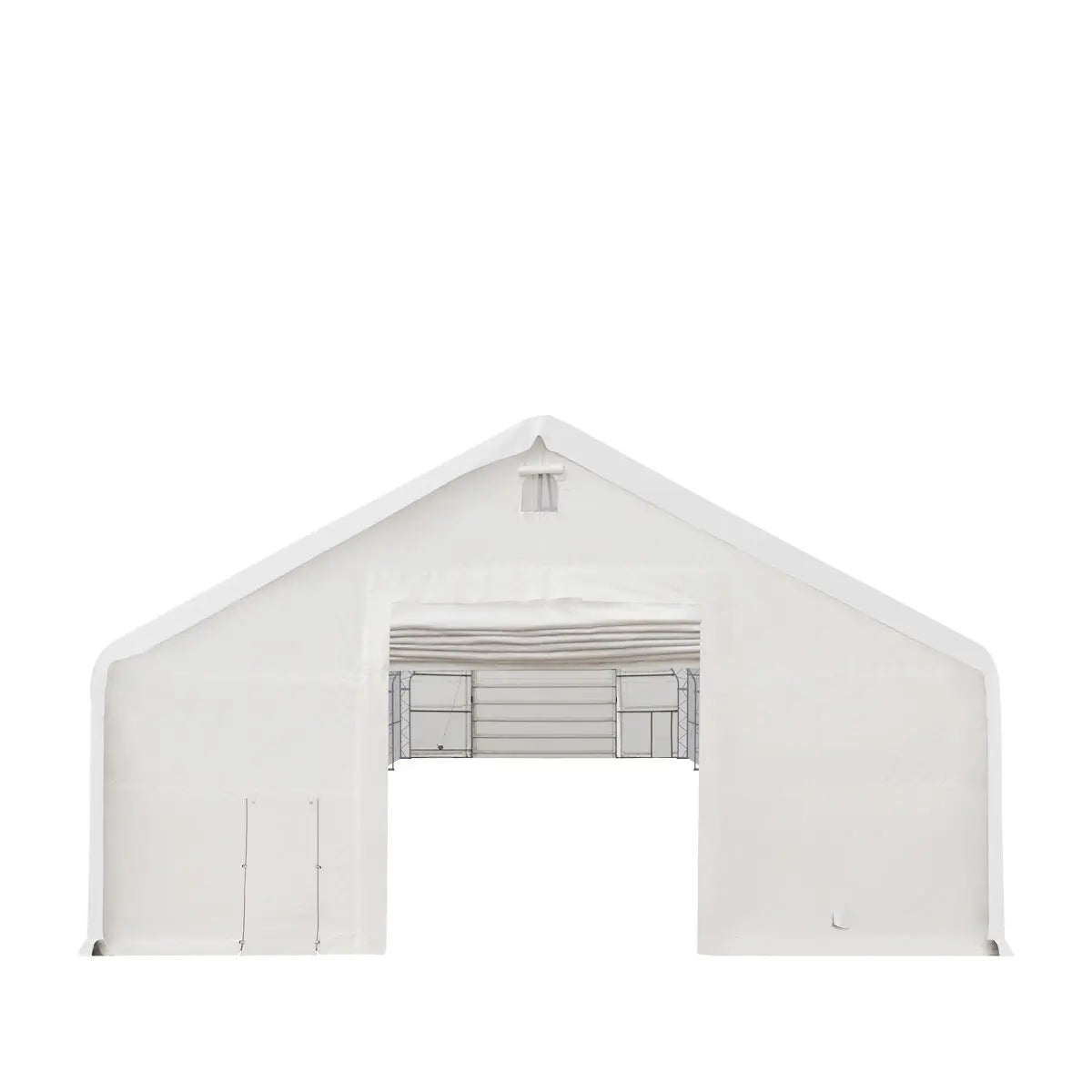 TMG Industrial 40' x 60' Dual Truss Storage Shelter with Heavy Duty 21 oz PVC Cover & Drive Through Doors, TMG-DT4061