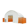 40' x 20' Dual Truss Container Shelter with Heavy Duty 21 oz PVC Cover, Fully Enclosed Front & Back Walls, TMG-DT4022CG8