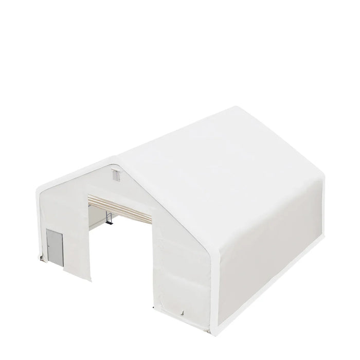 Snow Series™ 40' x 40' Dual Truss Storage Shelter, 25 PSF Snow Load Rated, Engineering Drawing, Heavy Duty 21 oz PVC Cover & Drive Through Doors, TMG-DTE4040-SR25