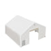Snow Series 40' x 40' Dual Truss Storage Shelter elevated view highlighting roof and front opening
