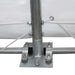 Snow Series 40' x 40' Dual Truss Storage Shelter base plate leg connection with rope ties