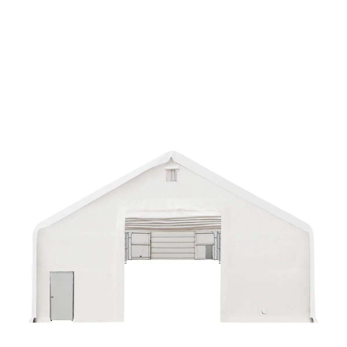 TMG Industrial 40' x 60' Dual Truss Storage Shelter with Heavy Duty 21 oz PVC Cover & Drive Through Doors, TMG-DT4062