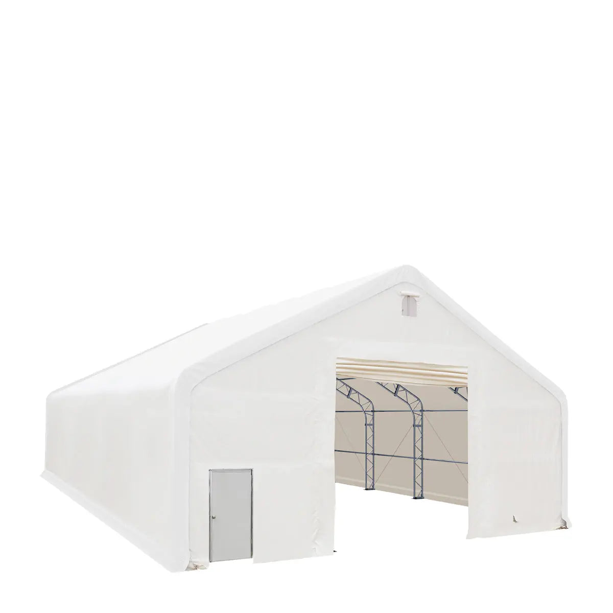 TMG Industrial 40' x 60' Dual Truss Storage Shelter with Heavy Duty 21 oz PVC Cover & Drive Through Doors, TMG-DT4062