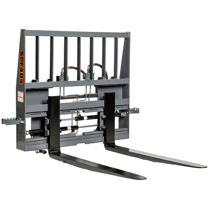 48 inch pallet fork for skid steer with hydraulic side shift and 4200 lb capacity TMG-SPF48S