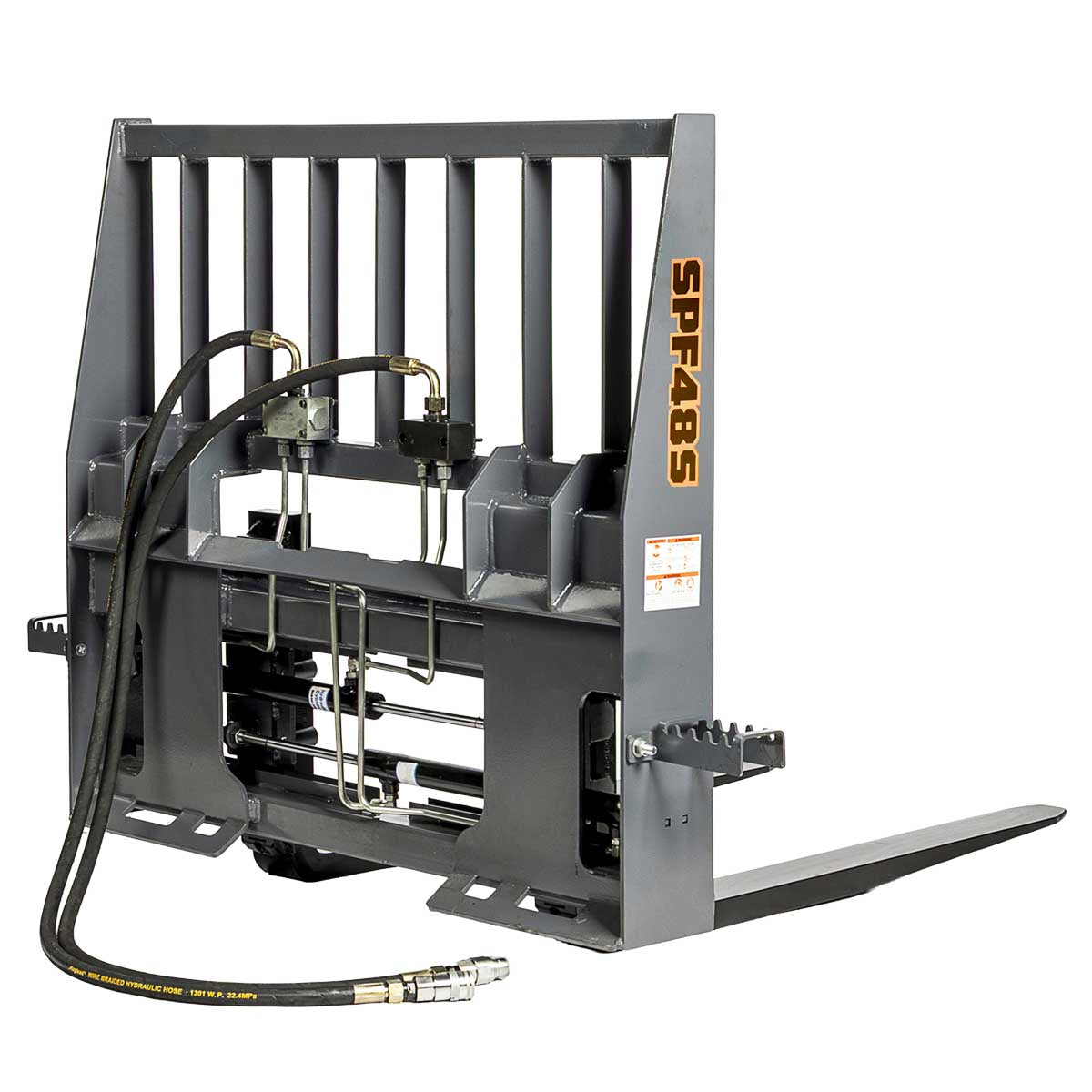 48 inch pallet fork for skid steer with hydraulic side shift and 4200 lb capacity TMG-SPF48S
