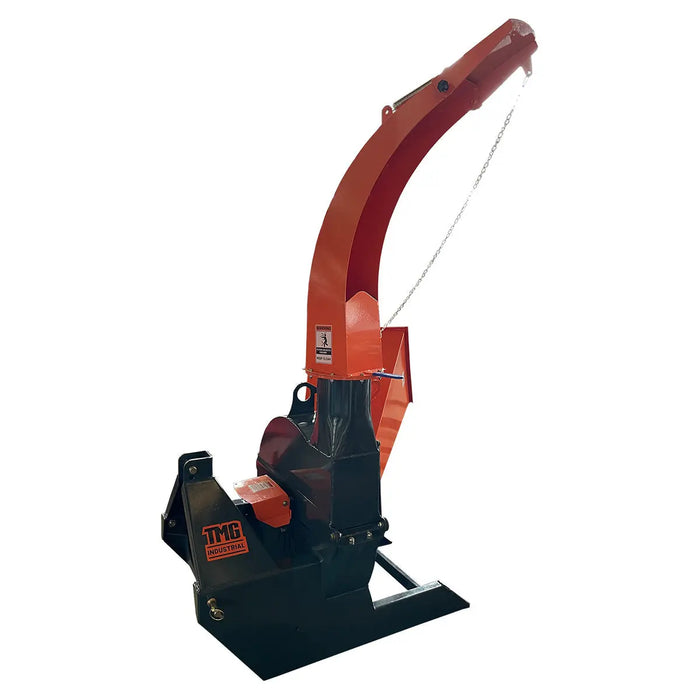 6” 3-Point Hitch Wood Chipper, Reversible/Hardened Blades, 360° Swiveling Chute, 40-80 HP Tractors, TMG-WC60