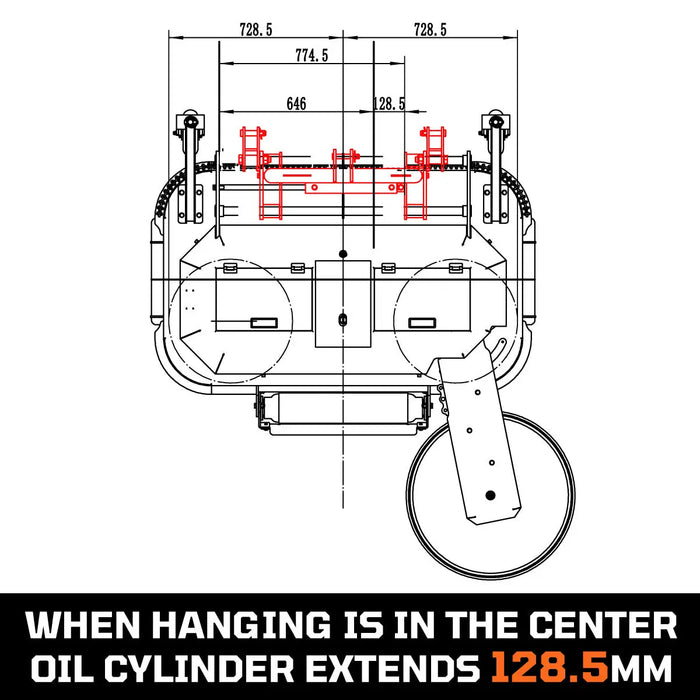 TMG Industrial 60” Offset Orchard Finishing Weeding Mower w/Swivel-Arm Disc Device, 3-Point Hitch, TMG-TMO60