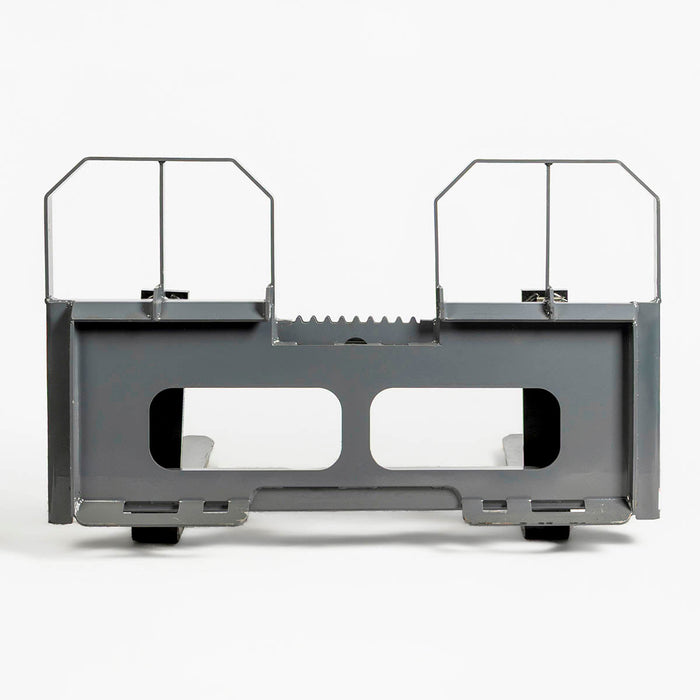 60" pallet fork for skid steer with heavy-duty Class II forks, 4,200 lbs capacity, and wide guard, TMG-SPF60