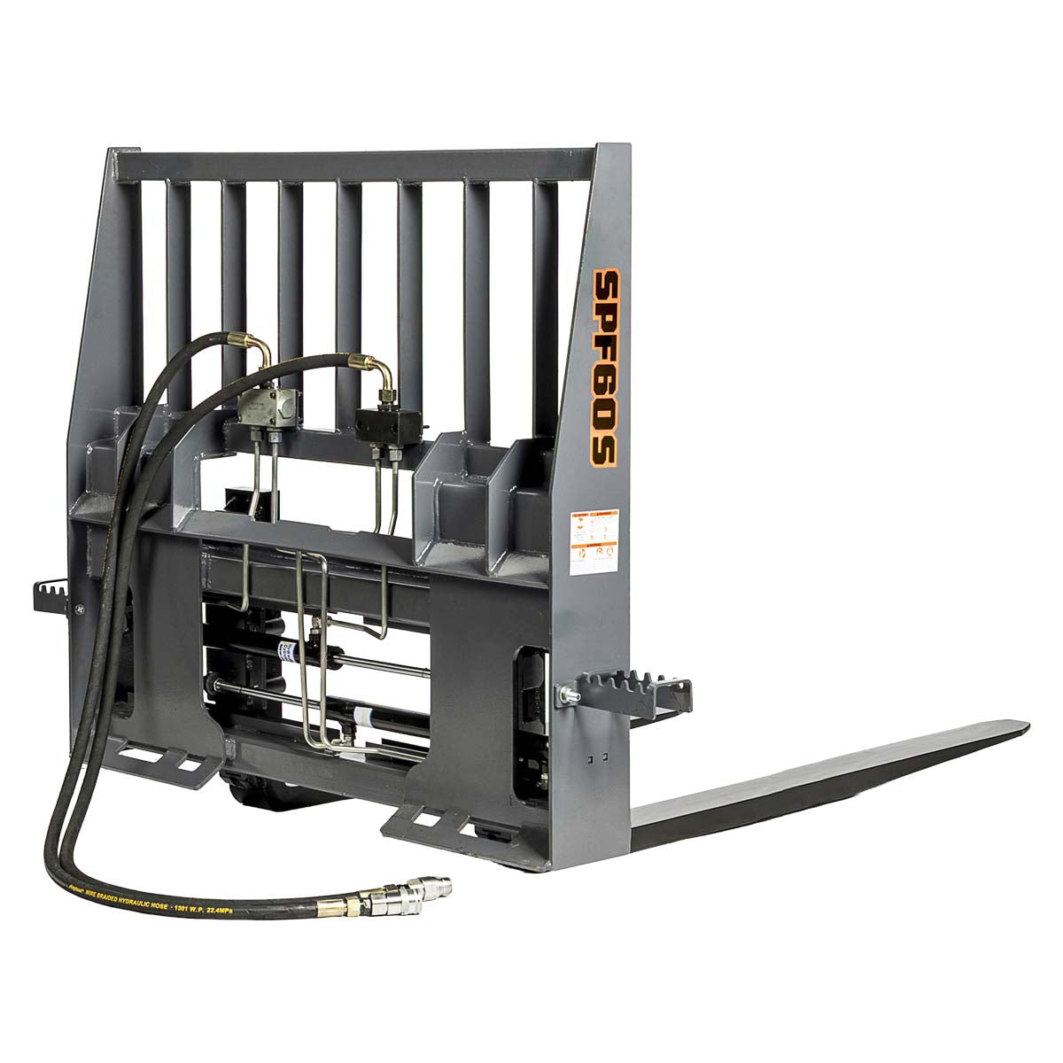 60 inch pallet fork for skid steer with hydraulic side shift and 4200 lb capacity TMG-SPF60S
