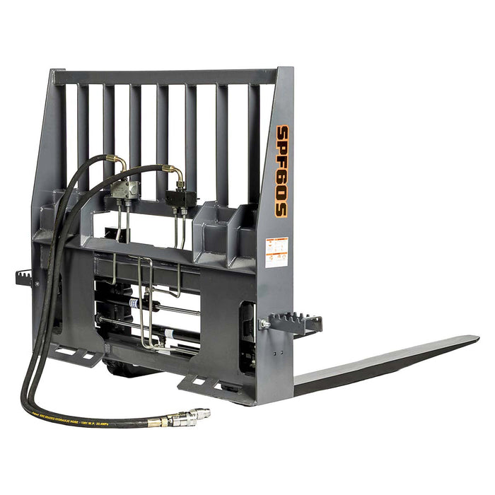 60 inch pallet fork for skid steer with hydraulic side shift and 4200 lb capacity TMG-SPF60S
