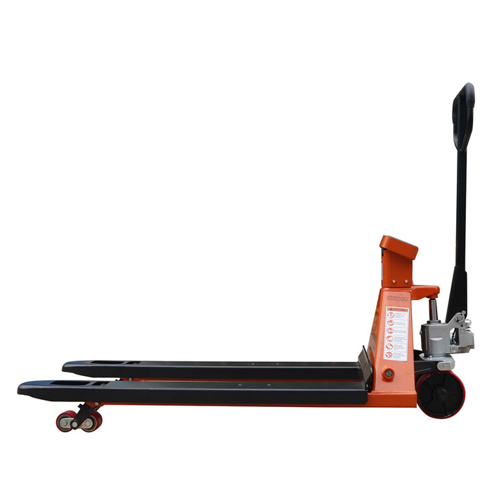 TMG-FPJ66S 6600 lb scale pallet jack truck with 48" forks and 2" LCD display
