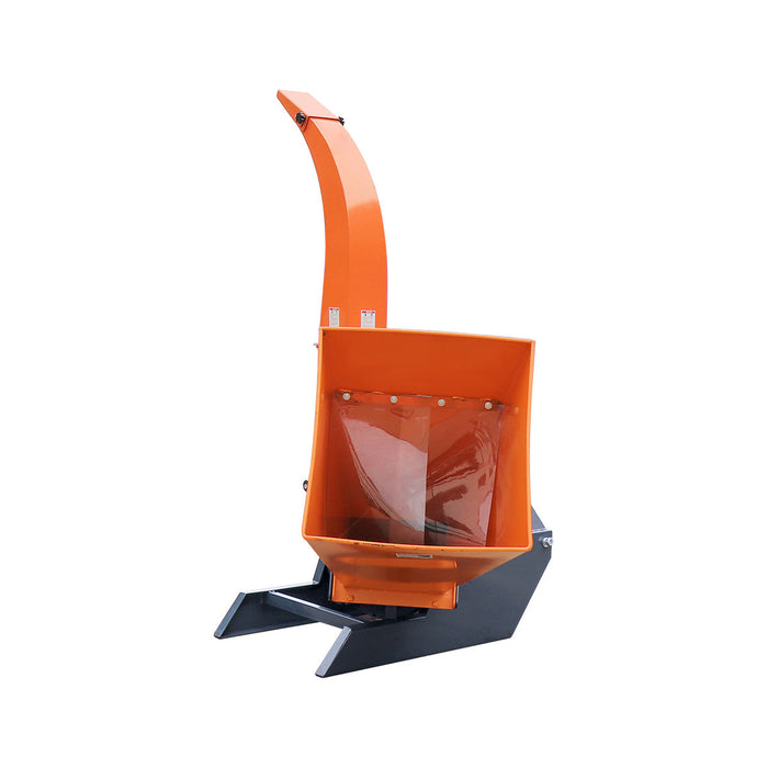 TMG Industrial Compact 3-Point Wood Chipper, 6" Chipping Capacity, Category 1 Hookup, 30-75 HP Tractor, PTO Shaft Included, TMG-WC65