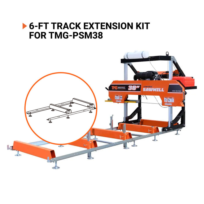 TMG-PSM38-6EX 6'5" (1950 mm) track extension kit for TMG-PSM38 portable sawmill
