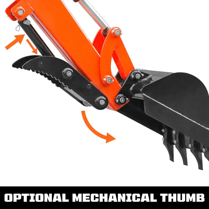 Backhoe Boom Rotation TMG 8' Tractor Backhoe Attachment with 12