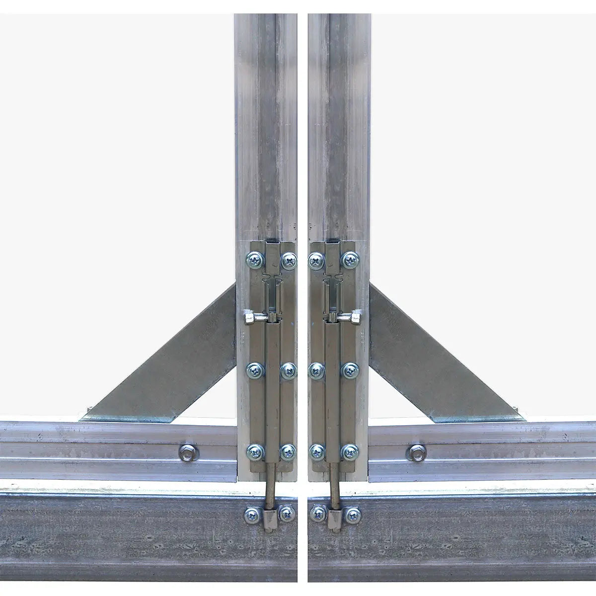 8' x 10' Greenhouse with Galvanized Steel Frame, Polycarbonate Twin-Wall Roof and Crystal-Clear Solid Walls