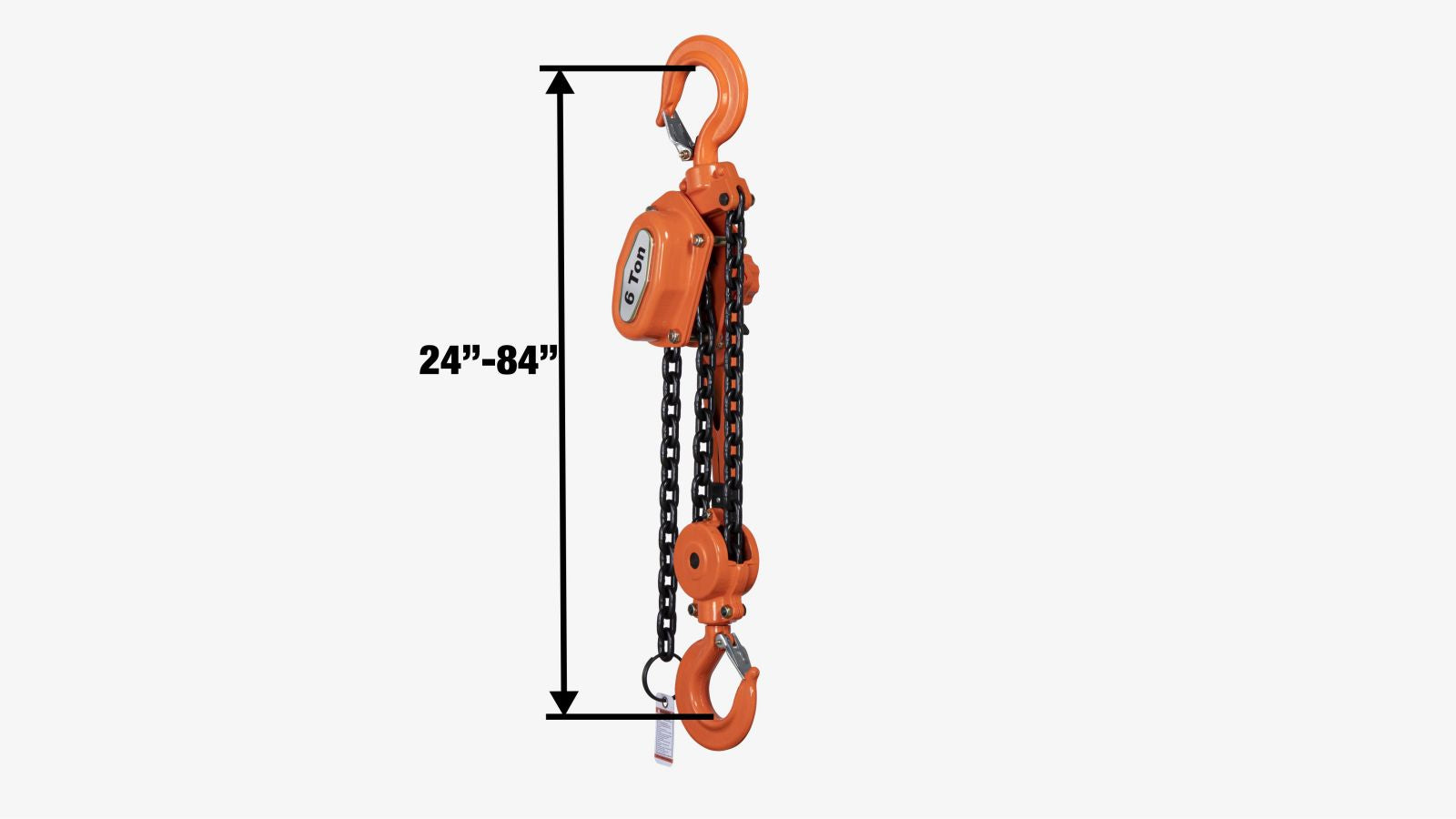 TMG Industrial 6 Ton 5' Lift Lever Chain Hoist, Twin Pawl Brakes, ASME B30.21, TMG-AHL6-specifications-image