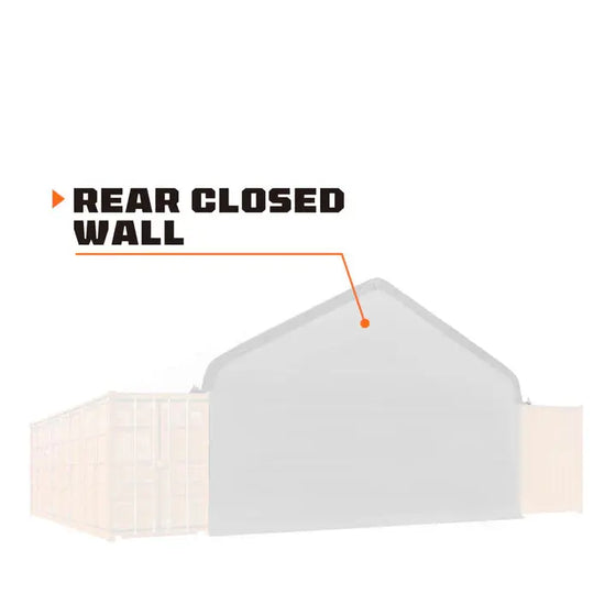 TMG Industrial Back End Wall Kit, Compatible with TMG-ST30 series container shelters installed with the standard height containers (8’6”), TMG-ST30BW8V
