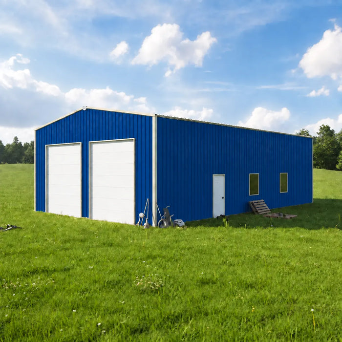 Snow Series 30' x 50' Pre-Engineered I-Beam Steel Building Commercial Workshop Warehouse, 85 PSF Snow Load Rated, All Doors and Windows Included, TMG-MST305015-SR85