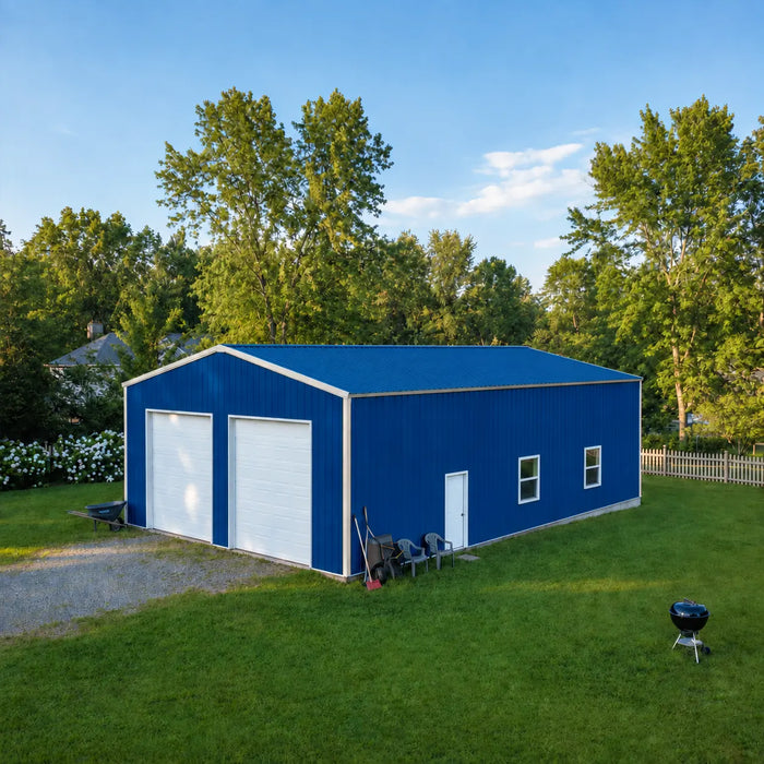 Snow Series 30' x 50' Pre-Engineered I-Beam Steel Building Commercial Workshop Warehouse, 85 PSF Snow Load Rated, All Doors and Windows Included, TMG-MST305015-SR85