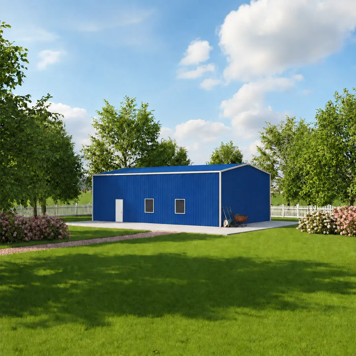 Snow Series 30' x 50' Pre-Engineered I-Beam Steel Building Commercial Workshop Warehouse, 85 PSF Snow Load Rated, R15 Insulated Roof and Wall Panels, All Doors and Windows Included, TMG-MST305015R15-SR85