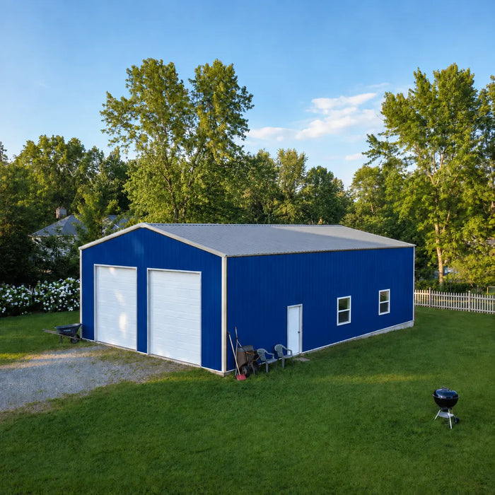 Snow Series 30' x 50' Pre-Engineered I-Beam Steel Building Commercial Workshop Warehouse, 85 PSF Snow Load Rated, R20 Insulated Roof and Wall Panels, All Doors and Windows Included, TMG-MST305015R20-SR85