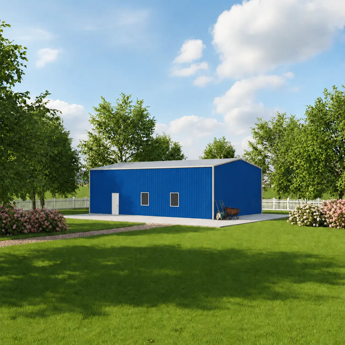 Snow Series 50' x 50' Pre-Engineered I-Beam Steel Building Commercial Workshop Warehouse, 85 PSF Snow Load Rated, All Doors and Windows Included, TMG-MST505015-SR85