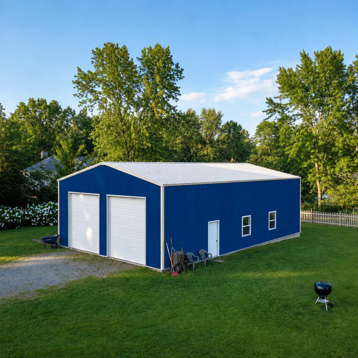 Snow Series 30' x 50' Pre-Engineered I-Beam Steel Building Commercial Workshop Warehouse, 85 PSF Snow Load Rated, R20 Insulated Roof and Wall Panels, All Doors and Windows Included, TMG-MST305015R20-SR85