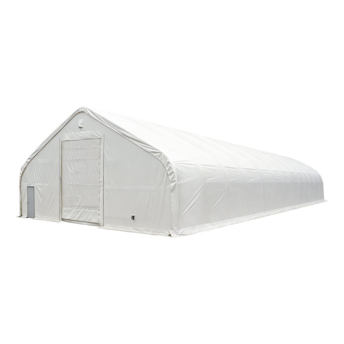 Snow Series 50' x 80' Dual Truss Storage Shelter with 32 oz PVC Cover, 25 PSF Snow Load, Engineering Drawings, TMG-DTE5080-SR25