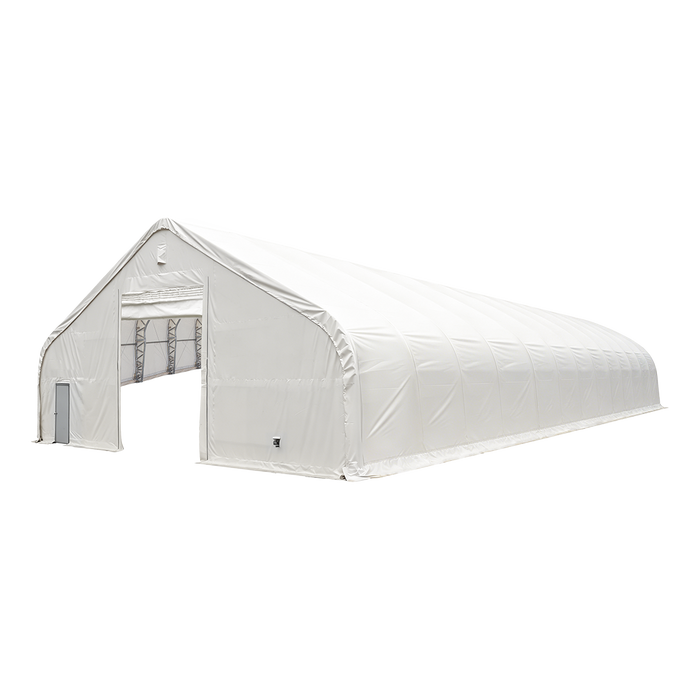 Snow Series 50' x 80' Dual Truss Storage Shelter with 32 oz PVC Cover, 25 PSF Snow Load, Engineering Drawings, TMG-DTE5080-SR25