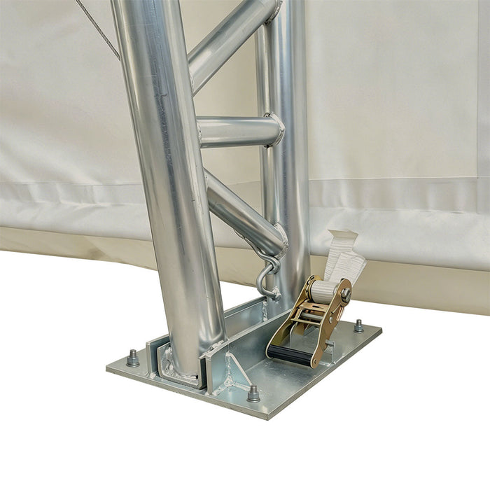 Snow Series 50' x 80' Dual Truss Storage Shelter with 32 oz PVC Cover, 25 PSF Snow Load, Engineering Drawings, TMG-DTE5080-SR25