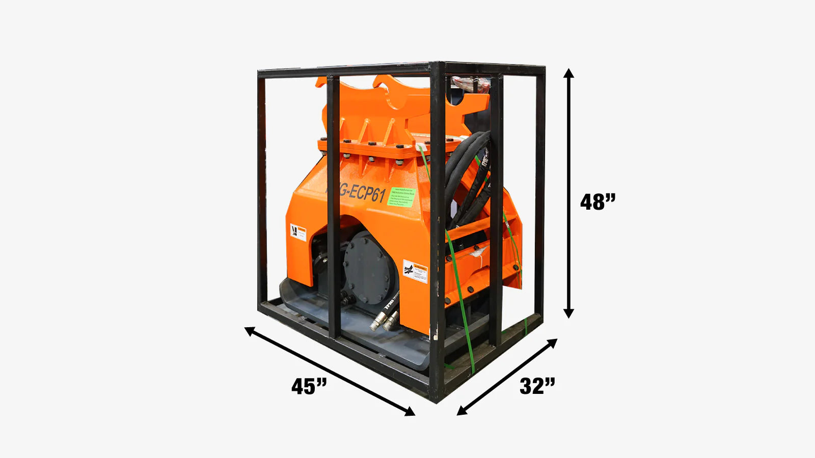 TMG Industrial 22,000-lb Hydraulic Plate Compactor, 10-16 Ton Excavator Weight, 48” Compact Capacity, TMG-ECP61-shipping-info-image