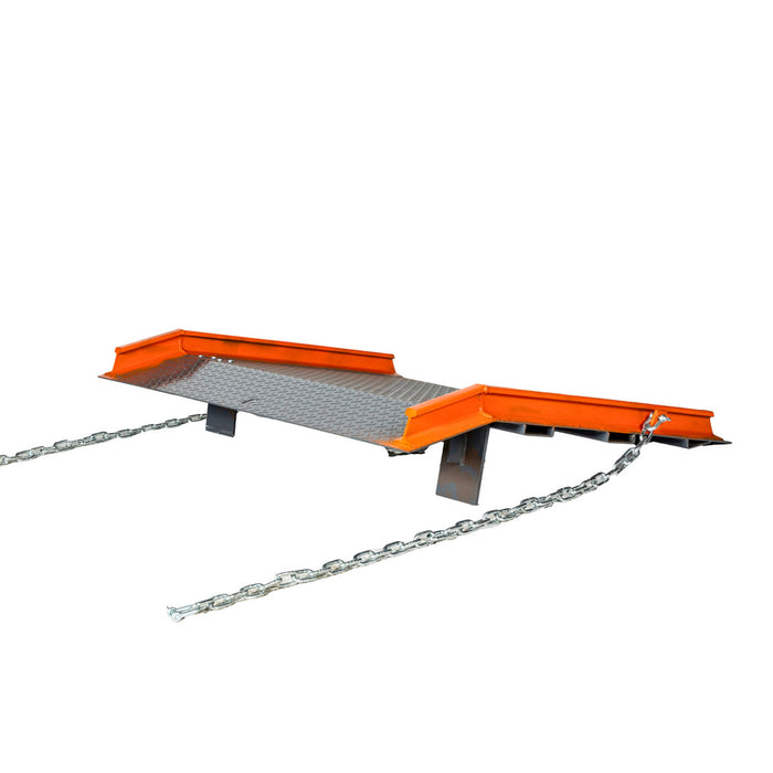TMG-FLR13 forklift loading ramp, 60” x 48”, 53-½” usable width with locking legs and side curbs
