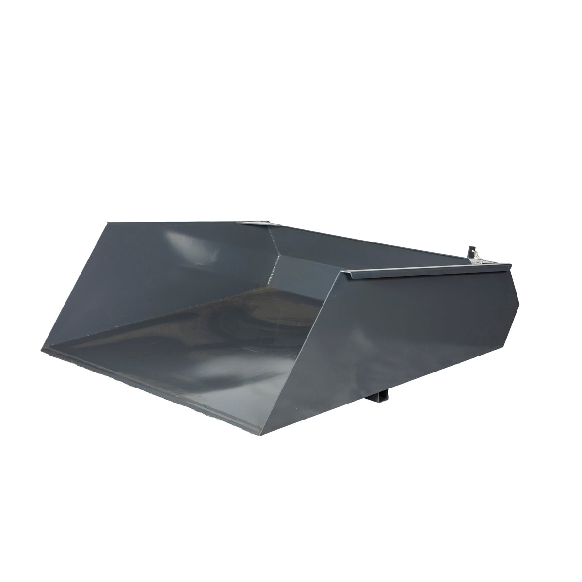 Forklift Snow Bucket, 64” x 55” Work Capacity, 90° Dump Angle, Beveled