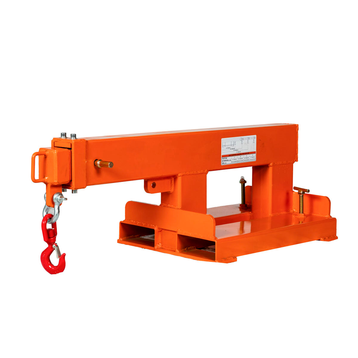 TMG-FJC55T Forklift Telescoping Jib Crane, 2.5 ton (5500 lb) capacity with adjustable 31”-77” boom

