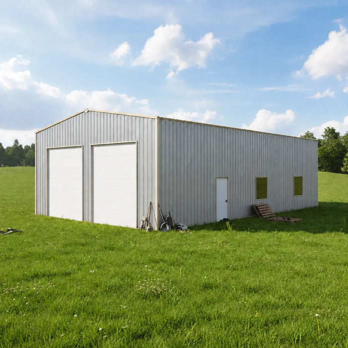 Snow Series 50' x 50' Pre-Engineered I-Beam Steel Building Commercial Workshop Warehouse, 85 PSF Snow Load Rated, All Doors and Windows Included, TMG-MST505015-SR85