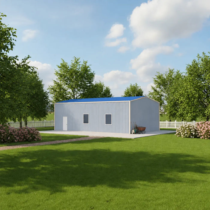 Snow Series 30' x 50' Pre-Engineered I-Beam Steel Building Commercial Workshop Warehouse, 85 PSF Snow Load Rated, R20 Insulated Roof and Wall Panels, All Doors and Windows Included, TMG-MST305015R20-SR85