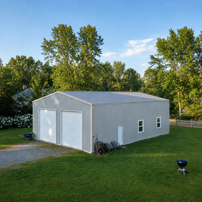 Snow Series 50' x 50' Pre-Engineered I-Beam Steel Building Commercial Workshop Warehouse, 85 PSF Snow Load Rated, All Doors and Windows Included, TMG-MST505015-SR85
