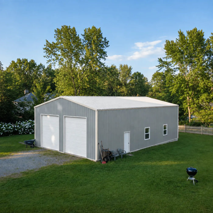 Snow Series 30' x 50' Pre-Engineered I-Beam Steel Building Commercial Workshop Warehouse, 85 PSF Snow Load Rated, All Doors and Windows Included, TMG-MST305015-SR85