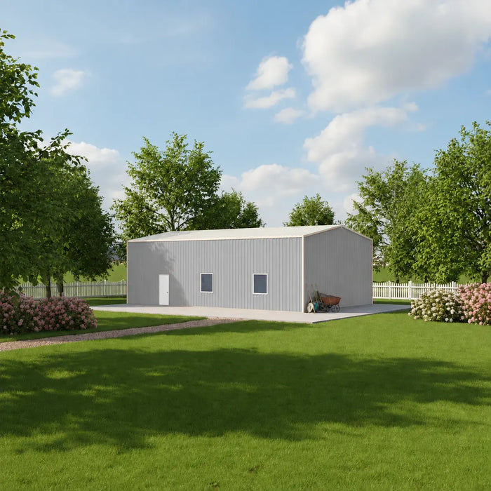 Snow Series 30' x 30' Pre-Engineered I-Beam Steel Building Commercial Workshop Warehouse, 50 PSF Snow Load Rated, All Doors and Windows Included, TMG-MST303010-SR50