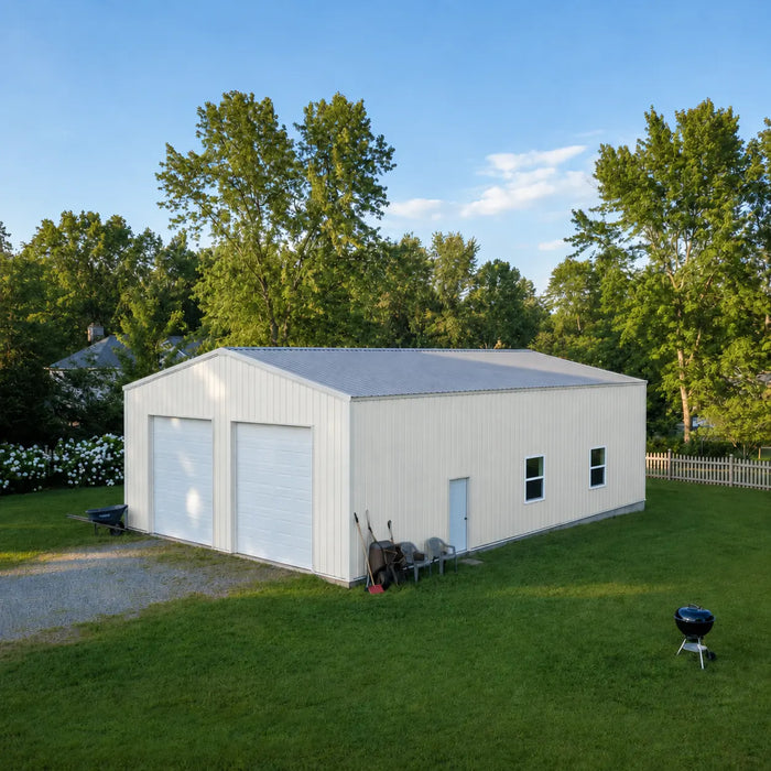 Snow Series 30' x 30' Pre-Engineered I-Beam Steel Building Commercial Workshop Warehouse, 50 PSF Snow Load Rated, All Doors and Windows Included, TMG-MST303010-SR50