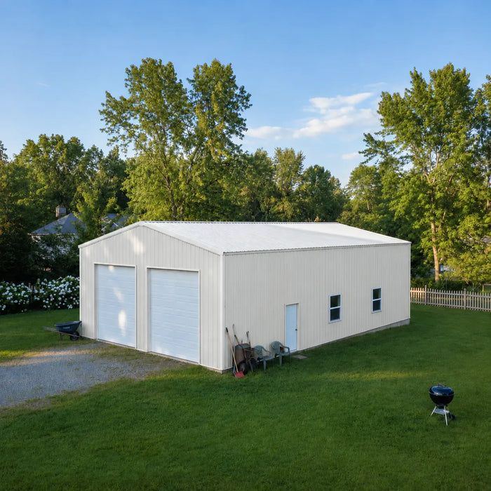 Snow Series 30' x 50' Pre-Engineered I-Beam Steel Building Commercial Workshop Warehouse, 85 PSF Snow Load Rated, All Doors and Windows Included, TMG-MST305015-SR85