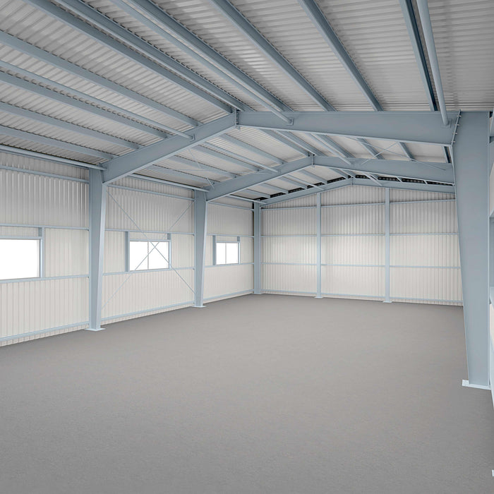 Snow Series 30' x 30' Pre-Engineered I-Beam Steel Building Commercial Workshop Warehouse, 50 PSF Snow Load Rated, All Doors and Windows Included, TMG-MST303010-SR50