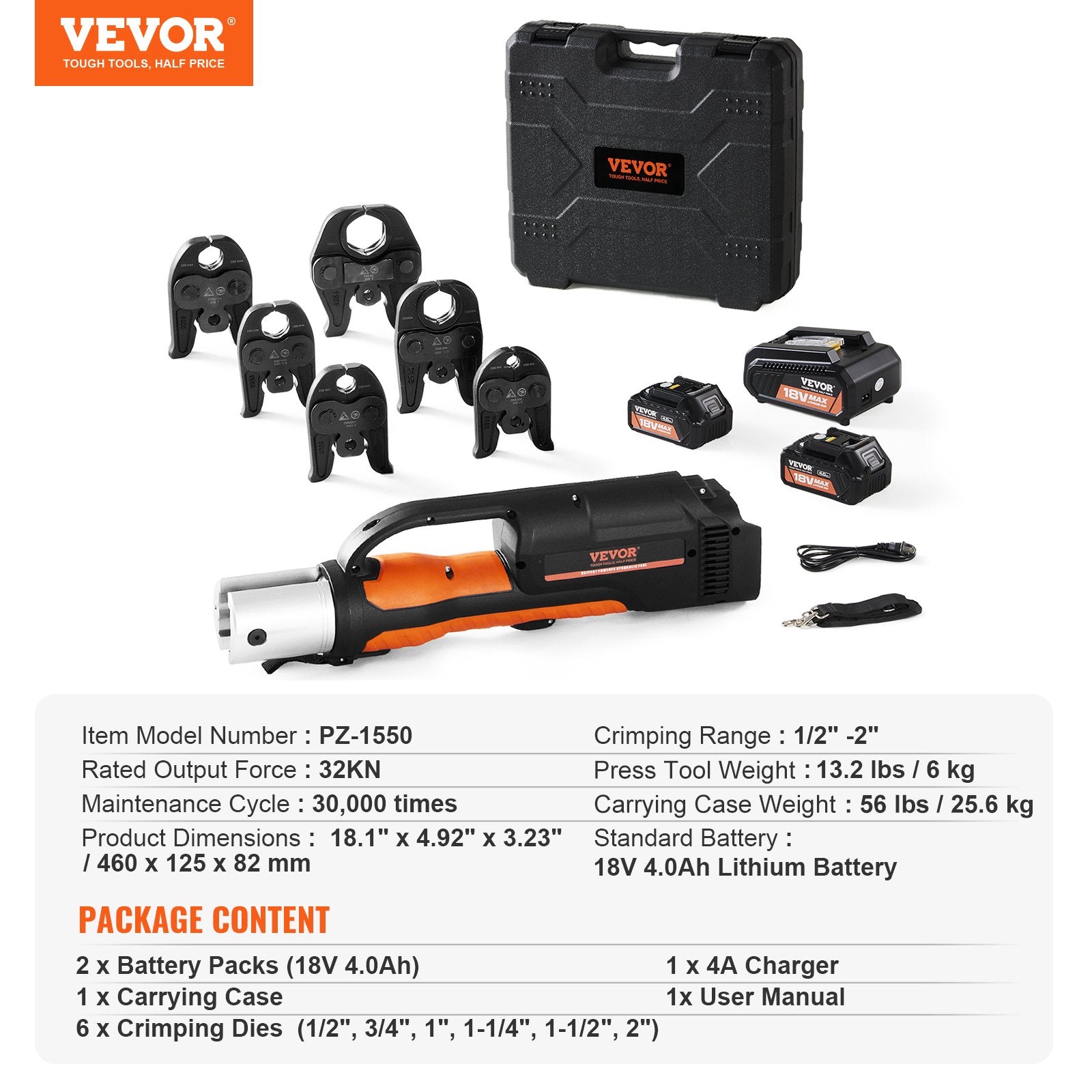 18V Electric Pro Press Tool Kit for 1/2