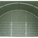 Pro Series 20' x 20' livestock corral shelter with 12' dome roof, 17 oz military green PVC covering, 6-bar corral panels, and 5' front swing gate, TMG-ST2022L
