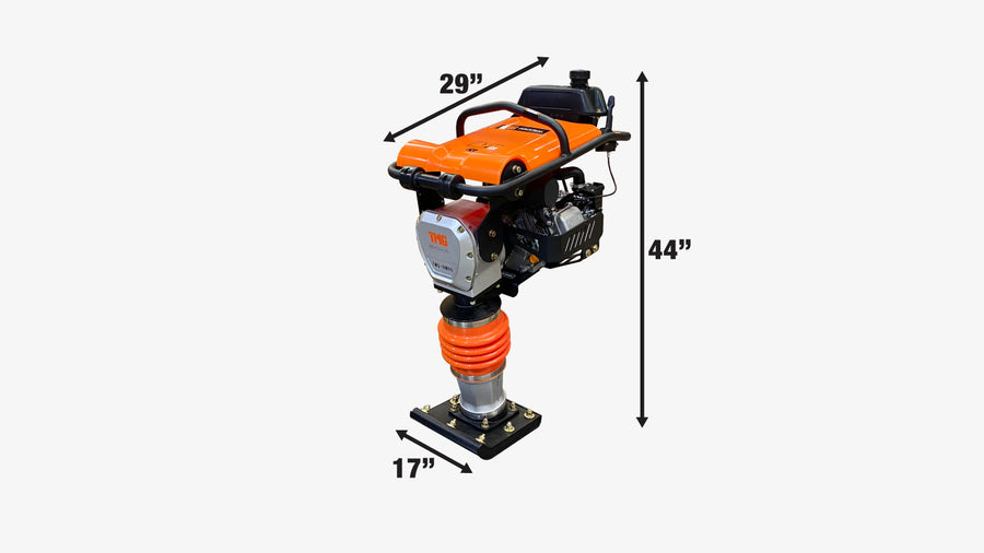 2250-lb Jumping Jack Tamping Rammer Compactor, 26" Compaction Depth, Asphalt, Cohesive & Granular Soils, TMG-RM80-specifications-image