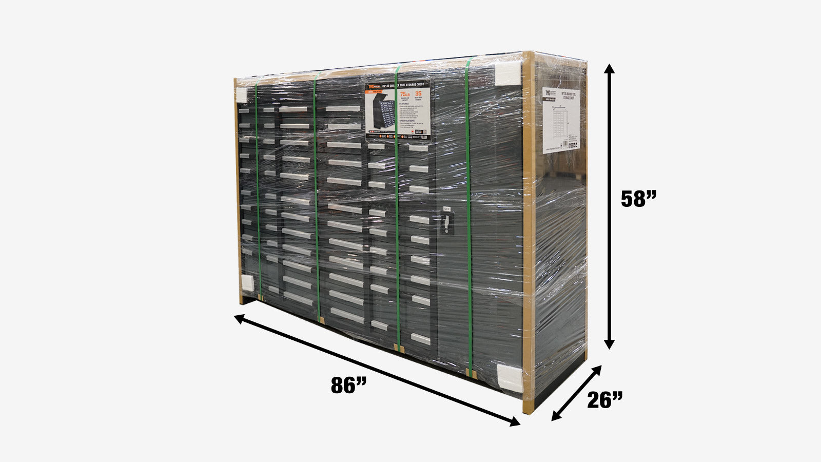 TMG-SC35D 35 Drawer 85'' Tool Storage Chest for Workshops and Garages-shipping-info-image