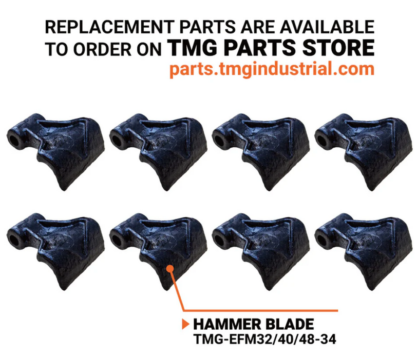 TMG-EFM32/40/48-34 Hammer T-Blade, Pack of 18, Hardware Included