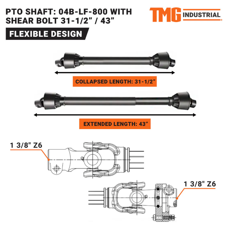TMG-04B-LF-800 PTO Shaft