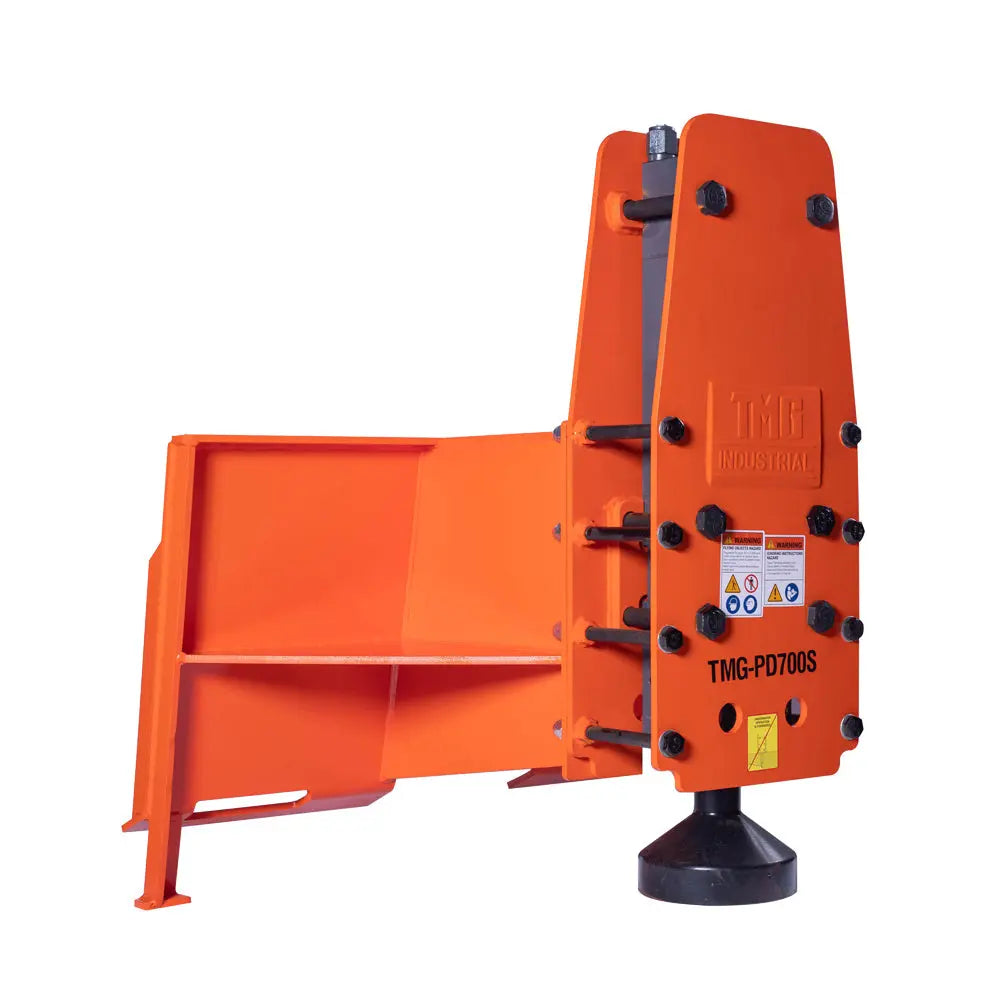 TMG Industrial Skid Steer Post Pounder, 8” Post Diameter, 700 Ft-lb Energy Class, 500-900 BPM Pounding Rate, TMG-PD700S