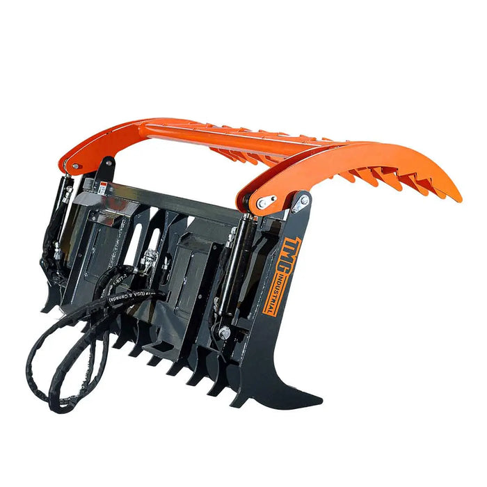 Skeleton Rake Skid Steer Skeleton Root Rake Grapple, 2600 LB Grapple Capacity, Twin